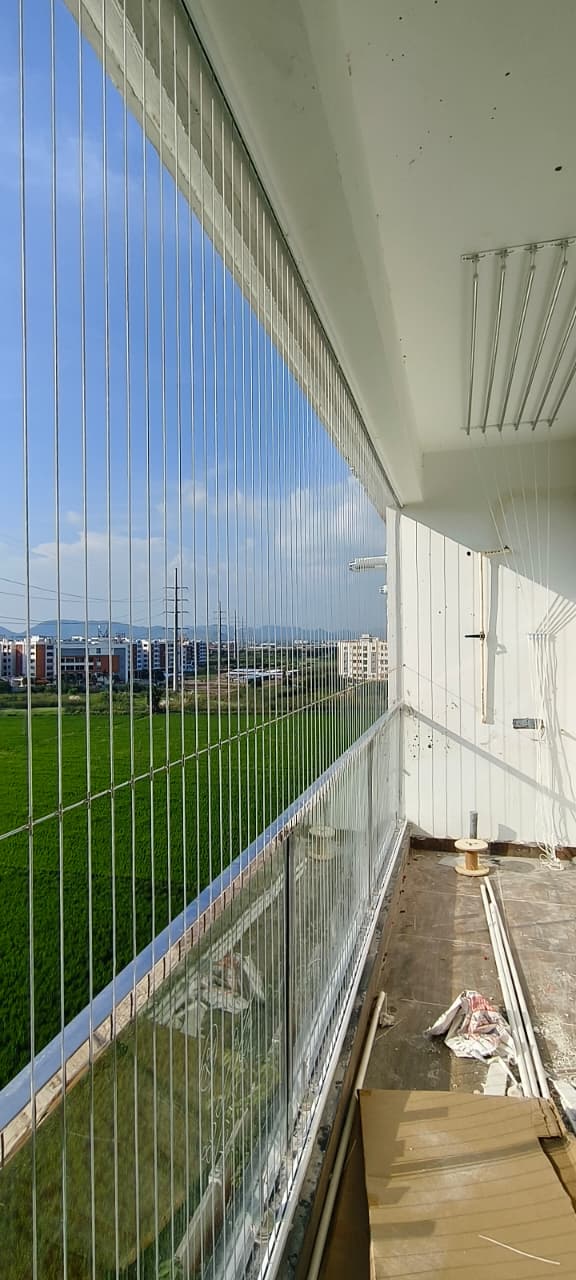 tranaparent grill for balcony