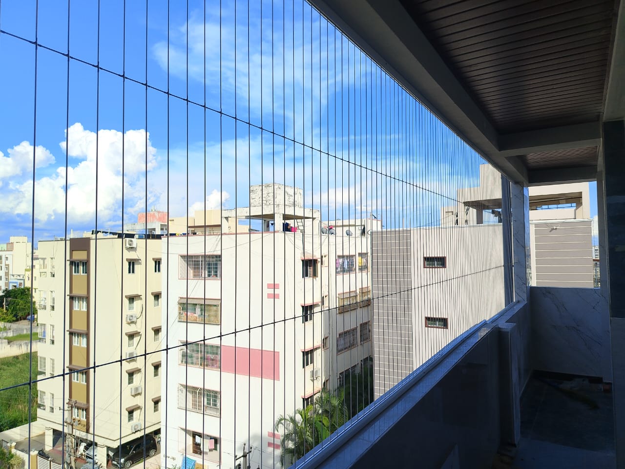 Balcony invisible grills